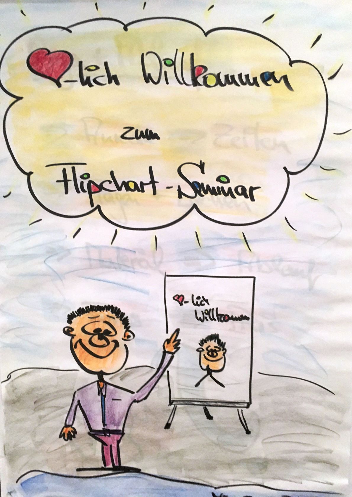 flipchart seminar begrüßung